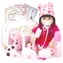 Bebê Reborn Boneca Girafinha Enxoval com Vários Itens Bolsa Bebê Reborn Boneca Girafinha Enxoval com Vários Itens Bolsa