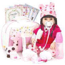 Bebê Reborn Boneca Girafinha Enxoval com Vários Itens Bolsa Bebê Reborn Boneca Girafinha Enxoval com Vários Itens Bolsa