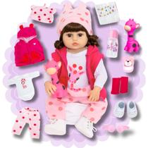 Bebê Reborn Boneca Girafinha Realista Silicone Menina Boneca Pode dar Banho Bebê Reborn Boneca Girafinha Realista Silicone Menina Boneca Pode dar Banho