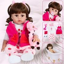 Bebê Reborn Boneca Girafinha Realista Silicone Menina Pode dar Banho