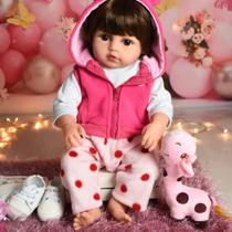 Bebê Reborn Boneca Girafinha Realista Silicone Menina Pode dar Banho