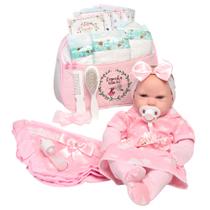 Bebê Reborn Boneca Larinha Enxoval Nuvem Completo Bolsa Bebê Reborn Boneca Larinha Enxoval Nuvem Completo Bolsa