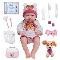 Bebê Reborn Boneca Larinha Enxoval Patrulha Canina Completo Bebê Reborn Boneca Larinha Enxoval Patrulha Canina Completo