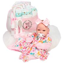 Bebê Reborn Boneca Larinha Realista 43cm Enxoval Borboleta
