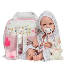 Bebê Reborn Boneca Larinha Saída de Banho Coelho Completa Bebê Reborn Boneca Larinha Saída de Banho Coelho Completa
