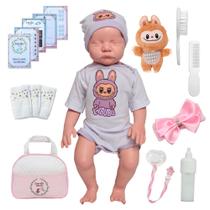 Bebe Reborn Boneca Lívia Enxoval Labubu Bolsa Pelúcia Bebe Reborn Boneca Lívia Enxoval Labubu Bolsa Pelúcia