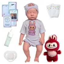 Bebê Reborn Boneca Lívia Realista Carequinha Labubu Pelúcia Bebê Reborn Boneca Lívia Realista Carequinha Labubu Pelúcia