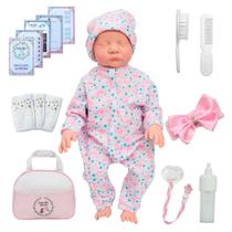 Bebe Reborn Boneca Lívia Realista Pode Dar Banho + Kit Itens Bebe Reborn Boneca Lívia Realista Pode Dar Banho + Kit Itens