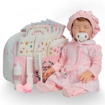 Bebê Reborn Boneca Menina Fio a Fio Corpo de Vinil 42cm Bebê Reborn Boneca Menina Fio a Fio Corpo de Vinil 42cm