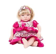 Bebê Reborn Boneca Menina Loira Baby Dolls Corpo Em Silicone