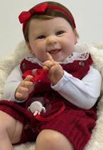 Bebê Reborn Boneca Menina Maize Vinil Silicone, Toma Banho e Enxoval Completo