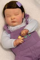 Bebe Reborn Boneca Menina Realista Dormindo Vinil 65cm