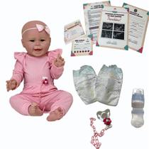 Bebê Reborn Boneca Menina Realista Pode Tomar Banho - Careca