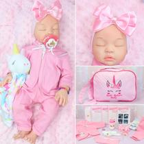 Bebe Reborn Boneca Menina Silicone Realista Com Enxoval - ShopJJ