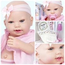 Bebê Reborn Boneca Princesa Corpo de Silicone Acessórios - Cegonha Reborn Dolls