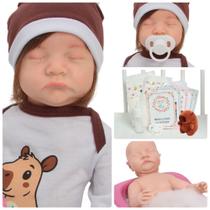 Bebe Reborn Boneca Princesa Fio a Fio Capivara Com Itens