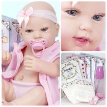 Bebê Reborn Boneca Princesa Lara 100% Silicone 18 Itens Bebê Reborn Boneca Princesa Lara 100% Silicone 18 Itens