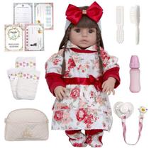 Bebê Reborn Boneca Princesa Laura 100% Silicone e Acessórios Bebê Reborn Boneca Princesa Laura 100% Silicone e Acessórios