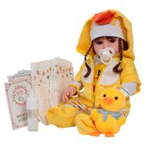 Bebê Reborn Boneca Realista 46cm Patinho Pelúcia Itens Bebê Reborn Boneca Realista 46cm Patinho Pelúcia Itens