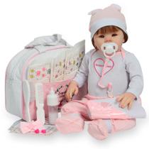Bebê Reborn Boneca Realista Abigail Fio a Fio Enxoval Bolsa