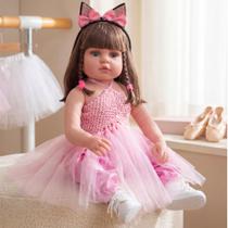 Bebê Reborn Boneca Realista Bailarina 100 Silicone Pode Dar Banho Promoção