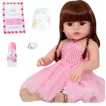 Bebê Reborn Boneca Realista Bailarina 100 Silicone Pode Dar Banho