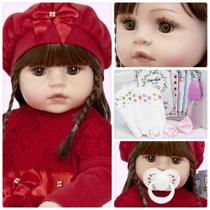 Bebê Reborn Boneca Realista Corpo de Silicone 13 Acessórios - Cegonha Reborn Dolls