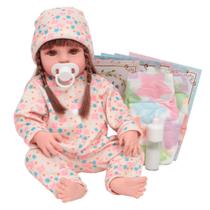 Bebe Reborn Boneca Realista Corpo Silicone Com Acessórios