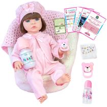 Bebê Reborn Boneca Realista Em Silicone Pode dar Banho