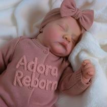 Bebê Reborn Boneca Realista Livia De Olhos Fechados Em Silicone Envio Imediato