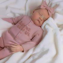 Bebê Reborn Boneca Realista Livia De Olhos Fechados Em Silicone Envio Imediato