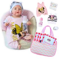 Bebe Reborn Boneca Realista Menina Em Silicone Com Bolsa Maternidade