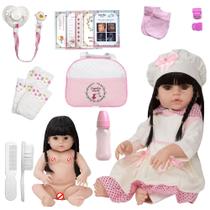 Bebe Reborn Boneca Realista Princesa Morena Bolsa Acessórios Bebe Reborn Boneca Realista Princesa Morena Bolsa Acessórios
