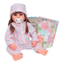 Bebe Reborn Boneca Realista Silicone Pijama Kit Acessórios