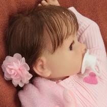 Bebê Reborn Boneca Recém Nascida Fio a Fio Pode Dar Banho