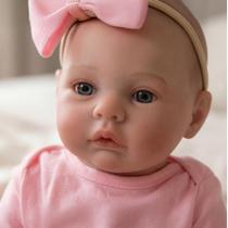 Bebê Reborn Boneca Silicone Menina Antonella Realista Original Olhos Azuis Bebê Reborn Boneca Silicone Menina Antonella Realista Original Olhos Azuis