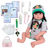 Bebê Reborn Boneca Silicone Morena Meninas Super Poderosas Bebê Reborn Boneca Silicone Morena Meninas Super Poderosas