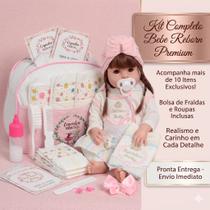 Bebê Reborn Boneca Turbante Silicone Menina Pode Dar Banho