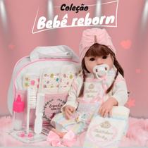Bebê Reborn Boneca Turbante Silicone Menina Pode Dar Banho