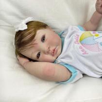 Bebe Reborn Boneca Vinil Silicone Toma Banho Realista, Cabelo Fio a Fio, Enxoval Completo, 50cm de Altura, Certidão de Nascimento Bebe Reborn Boneca Vinil Silicone Toma Banho Realista, Cabelo Fio a Fio, Enxoval Completo, 50cm de Altura, Certidão de Nascimento