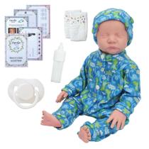 Bebê Reborn Boneco Masculino 100% Silicone Pode Dar Banho