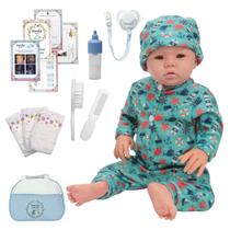 Bebê Reborn Boneco Masculino Careca 48cm Enxoval Completo