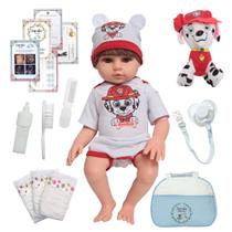 Bebê Reborn Boneco Masculino Realista Patrulha Canina Itens