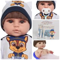 Bebê Reborn Boneco Masculino Recém Nascido Enxoval Completo Bebê Reborn Boneco Masculino Recém Nascido Enxoval Completo