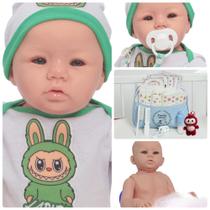 Bebe Reborn Boneco Menino 48cm Pode Banho Bolsa Acessórios Bebe Reborn Boneco Menino 48cm Pode Banho Bolsa Acessórios