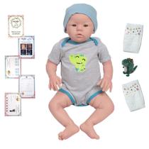 Bebe Reborn Boneco Menino Abigail Carequinha + Itens Bebe Reborn Boneco Menino Abigail Carequinha + Itens