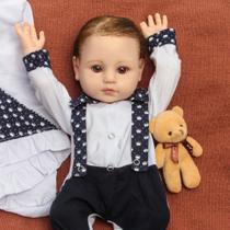 Bebê Reborn Boneco Menino Arthur Cabelo Implantado Fio a Fio