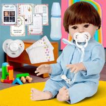 Bebe Reborn Boneco Menino Principe Pode Dar Banho Acessórios