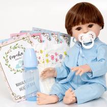 Bebe Reborn Boneco Menino Principe Pode Dar Banho Acessórios