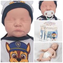 Bebê Reborn Boneco Menino Recém Nascido Olho Fechado 42cm